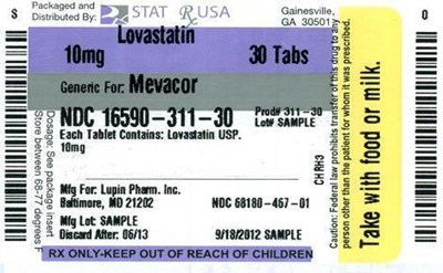 LOVASTATIN 10 MG LABEL.jpg LOVASTATIN 10 MG LABEL Image - LOVASTATIN 10 MG LABEL